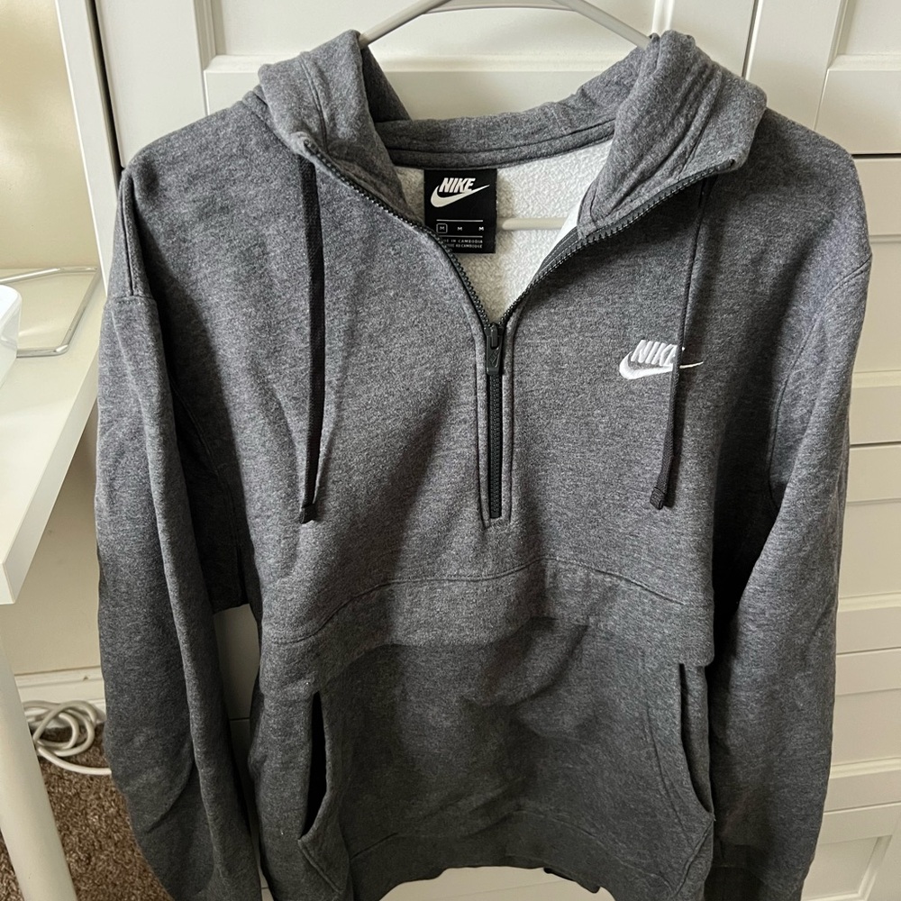 Nike Gray Half-Zip Hoodie